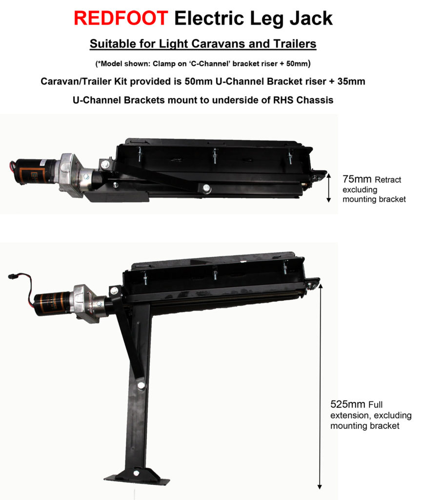Redfoot Electric Levelling Solution for Caravans