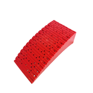 Redfoot Levelling - A Redfoot Levelling Camper Levellers, a red plastic tray with holes on it, ideal for caravan levellers and motorhome stabilizer pads.