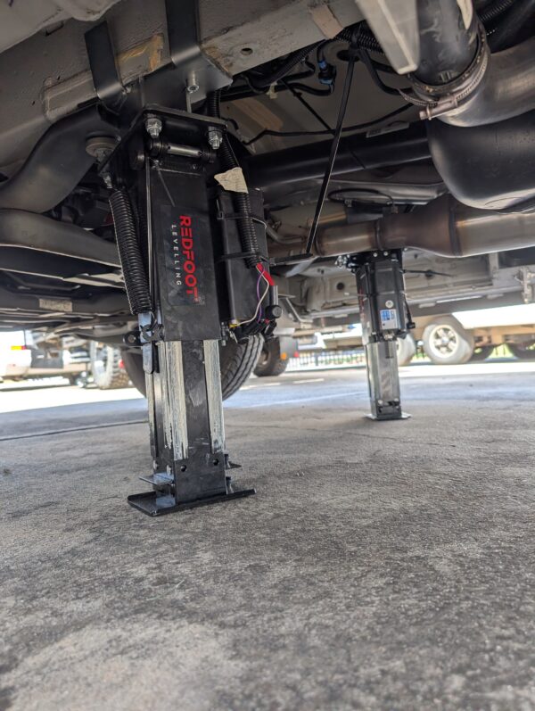 Close-up of AutoLift legs