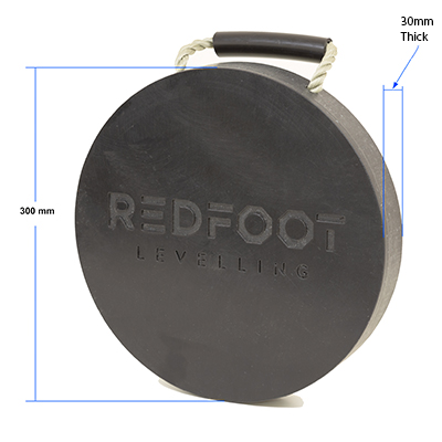 Redfoot Levelling - A redfoot leveling box is shown with measurements.